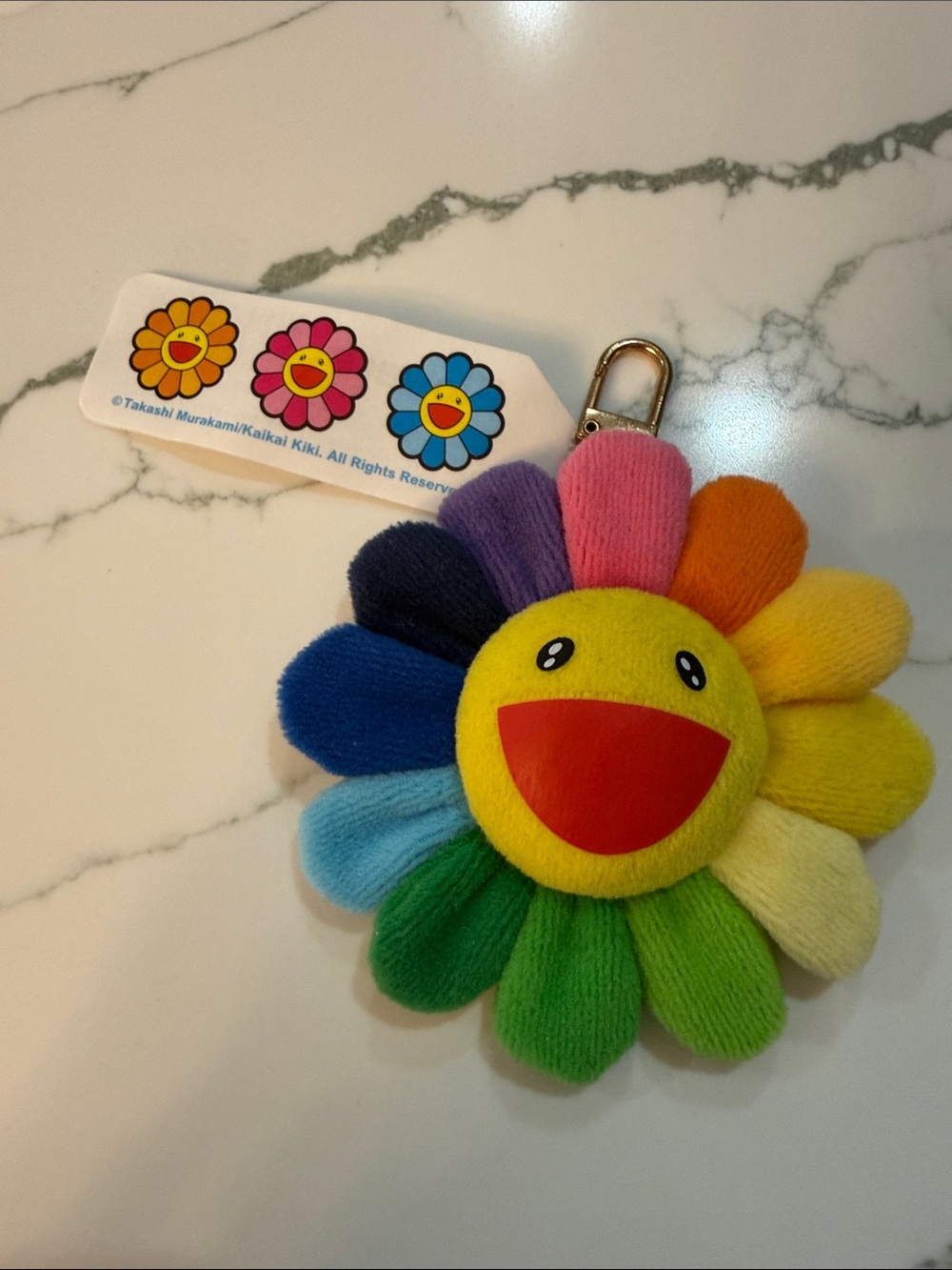 Takashi Murakami KaiKai KiKi Plush Flower Bag Charm